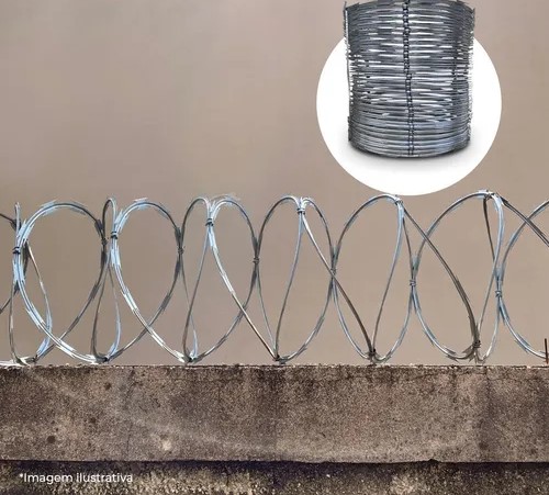 Concertina 30cm dupla galvanizada
